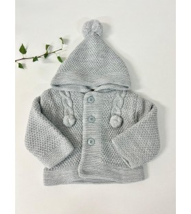Chaquetón Pompón Gris
