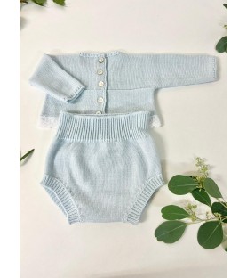 Conjunto Algodón Celeste