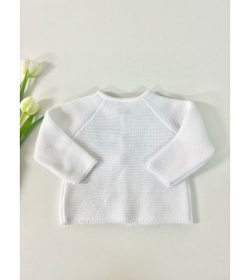 Chaqueta punto bobo blanco