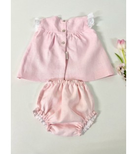 Conjunto lino rosa