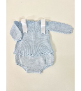 Conjunto lazos celeste