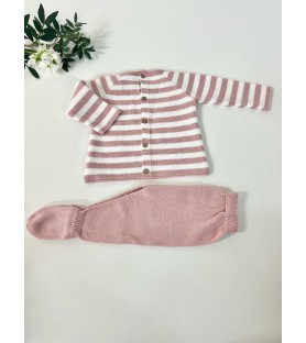 Conjunto Punto Rayas Capri...