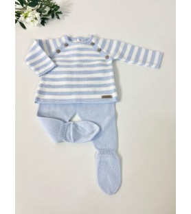 Conjunto Punto Rayas Capri...