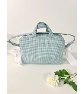 Bolso Maternal Vichy Verde...